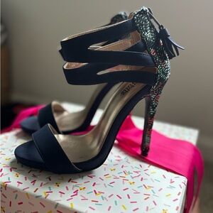 Charlotte Russe Navy and Multicolor Heels